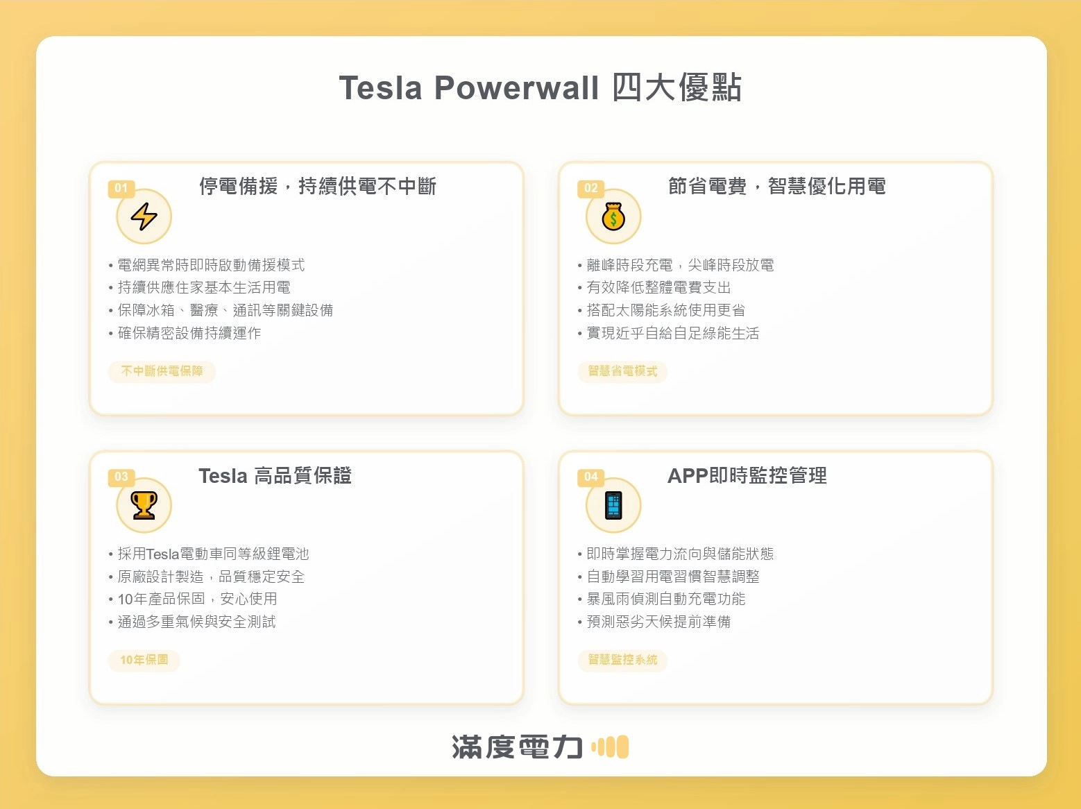  Tesla Powerwall 四大優點